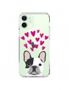 Cover iPhone 12 Mini Bulldog Francese Cuore Cane...
