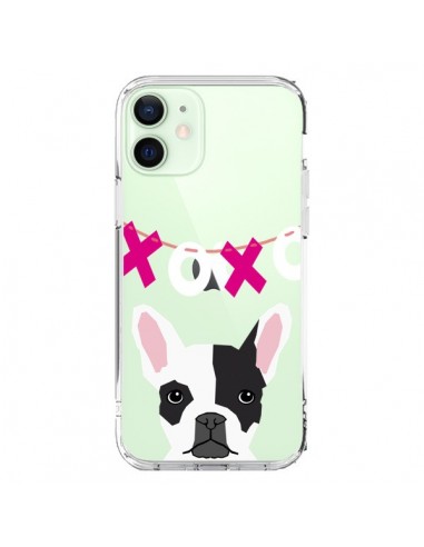 Coque iPhone 12 Mini Bulldog Français XoXo Chien Transparente - Pet Friendly