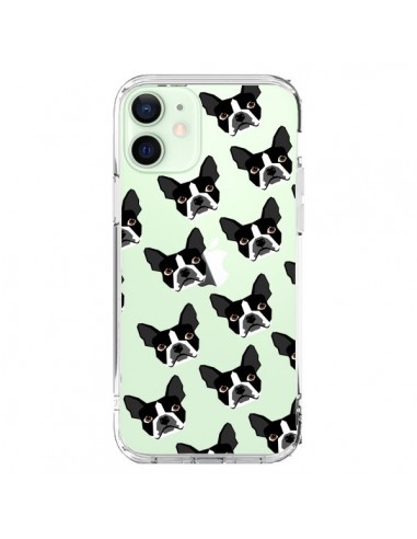 Cover iPhone 12 Mini Cani Boston Terrier Trasparente - Pet Friendly