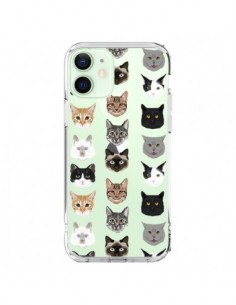 Coque iPhone 12 Mini Chats Transparente - Pet Friendly
