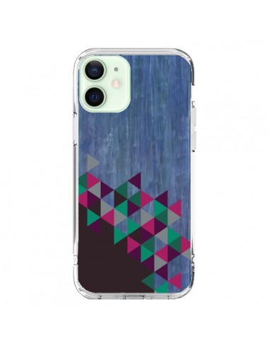 Coque iPhone 12 Mini Wood Bois Azteque Triangles Archiwoo - Pura Vida