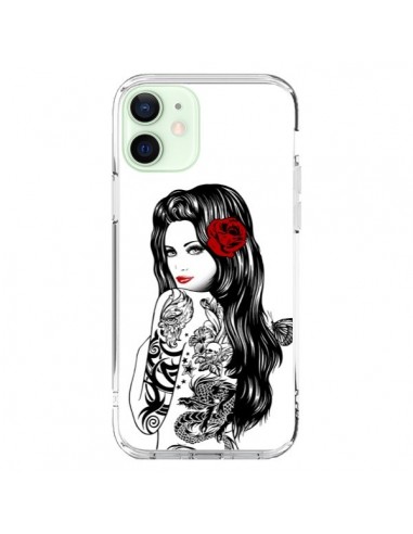 Coque iPhone 12 Mini Tattoo Girl Lolita - Rachel Caldwell