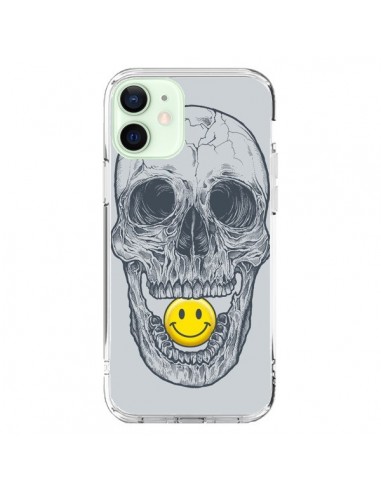 Coque iPhone 12 Mini Smiley Face Tête de Mort - Rachel Caldwell