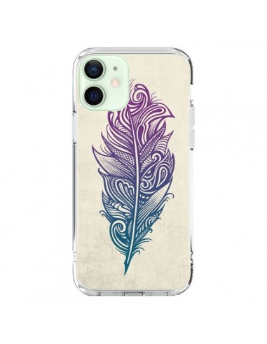 Cover iPhone 12 Mini Piume Arcobaleno - Rachel Caldwell