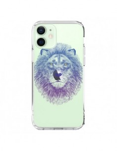 Cover iPhone 12 Mini Leone Animale Trasparente - Rachel...