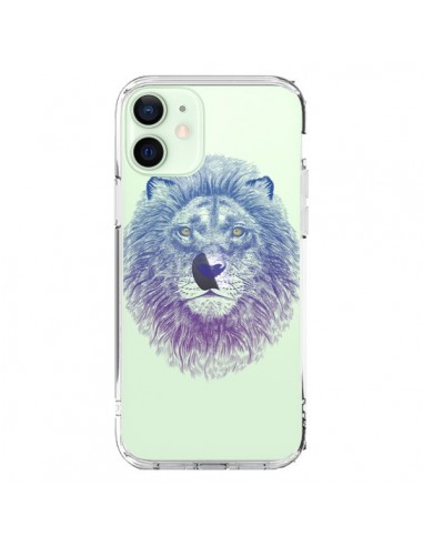 Coque iPhone 12 Mini Lion Animal Transparente - Rachel Caldwell