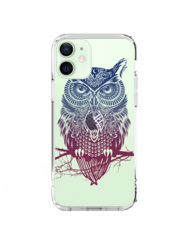 Coque iPhone 12 Mini Hibou Chouette Owl Transparente - Rachel Caldwell
