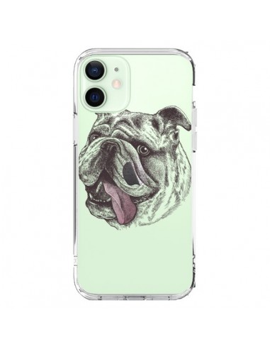 Cover iPhone 12 Mini Cane Bulldog Trasparente - Rachel Caldwell