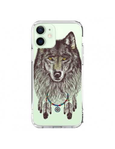 Coque iPhone 12 Mini Loup Wolf Attrape Reves Transparente - Rachel Caldwell