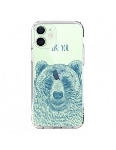 Cover iPhone 12 Mini I Love You Orso Trasparente - Rachel...