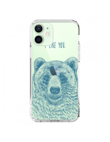 Cover iPhone 12 Mini I Love You Orso Trasparente - Rachel Caldwell