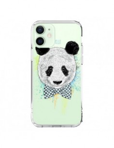 Cover iPhone 12 Mini Panda Papillon Trasparente - Rachel...