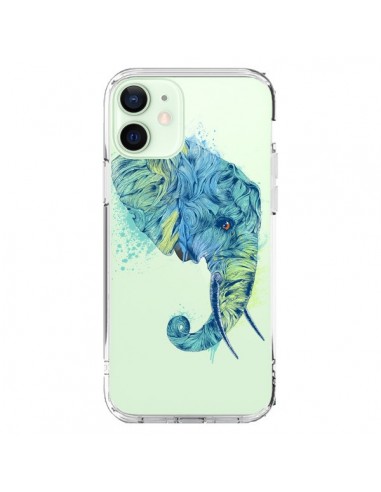 Coque iPhone 12 Mini Elephant Elefant Transparente - Rachel Caldwell