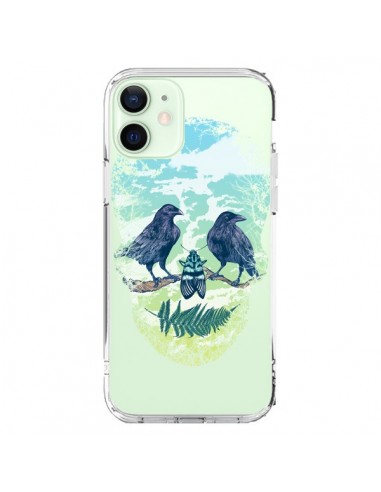 Coque iPhone 12 Mini Tête de Mort Nature Transparente - Rachel Caldwell