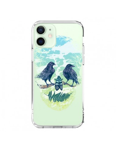 Coque iPhone 12 Mini Tête de Mort Nature Transparente - Rachel Caldwell