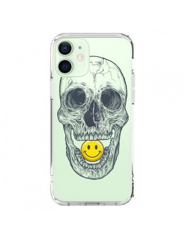 Cover iPhone 12 Mini Teschio Sorriso Trasparente - Rachel Caldwell