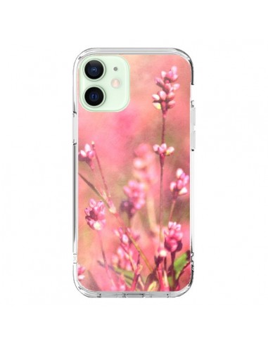 Coque iPhone 12 Mini Fleurs Bourgeons Roses - R Delean
