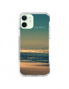 Cover iPhone 12 Mini Be still my heart Mare Oceano Sabbia...