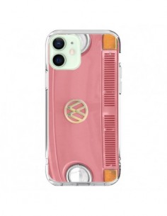 Coque iPhone 12 Mini Groovy Van Hippie VW Rose - R Delean