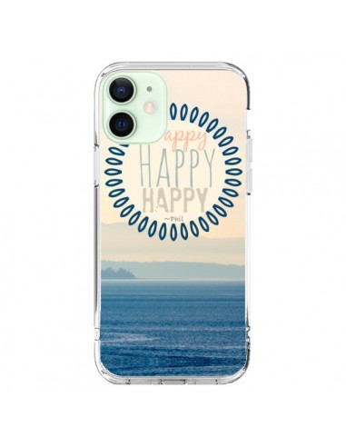 Coque iPhone 12 Mini Happy Day Mer Ocean Sable Plage Paysage - R Delean