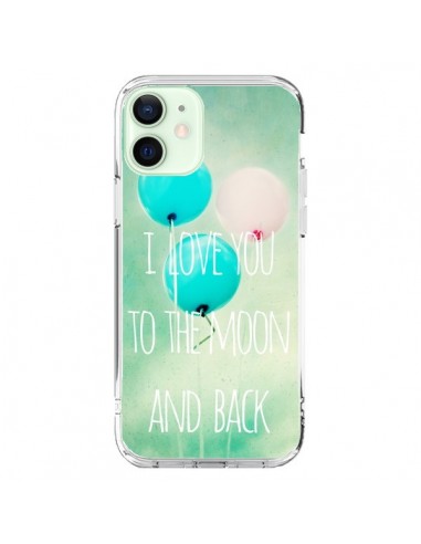 Coque iPhone 12 Mini I love you to the moon and back - Sylvia Cook