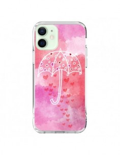 Coque iPhone 12 Mini Parapluie Coeur Love Amour - Sylvia...