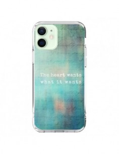 Coque iPhone 12 Mini The heart wants what it wants Coeur...