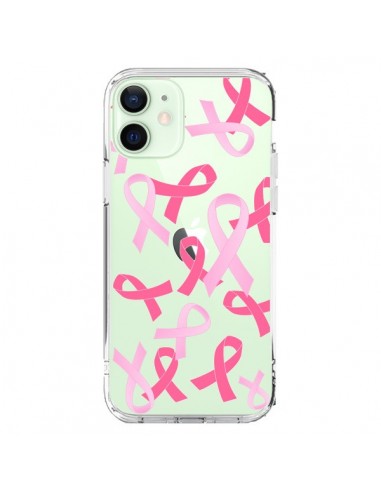 Cover iPhone 12 Mini Nastri Rosa Trasparente - Sylvia Cook