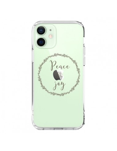 Coque iPhone 12 Mini Peace and Joy, Paix et Joie Transparente - Sylvia Cook