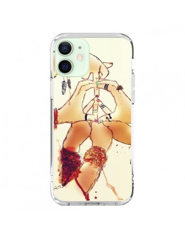 Coque iPhone 12 Mini Peace and Love - Sara Eshak