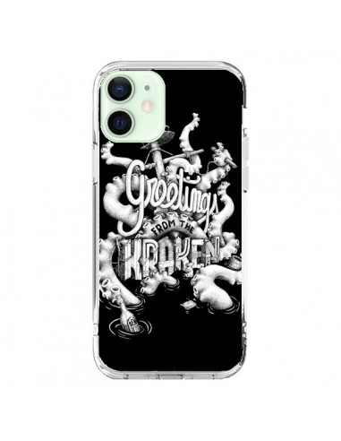 Coque iPhone 12 Mini Greetings from the kraken Tentacules Poulpe - Senor Octopus