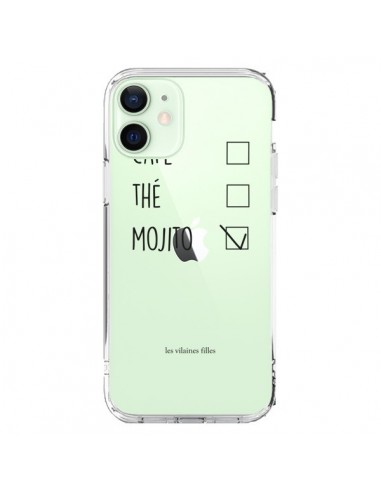 Coque iPhone 12 Mini Café, Thé et Mojito Transparente - Les Vilaines Filles