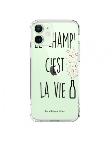 Coque iPhone 12 Mini Le Champ, c'est la Vie Transparente - Les Vilaines Filles