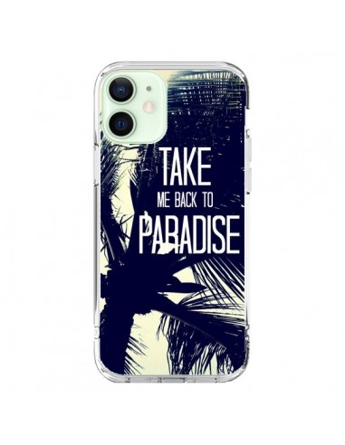 Coque iPhone 12 Mini Take me back to paradise USA Palmiers - Tara Yarte