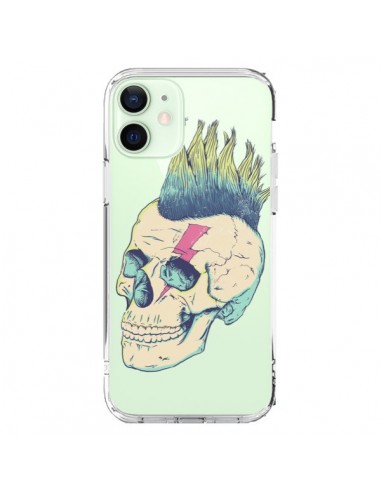 iPhone 12 Mini Case Skull Punk Clear - Victor Vercesi