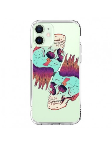 iPhone 12 Mini Case Skull Punk Double Clear - Victor Vercesi
