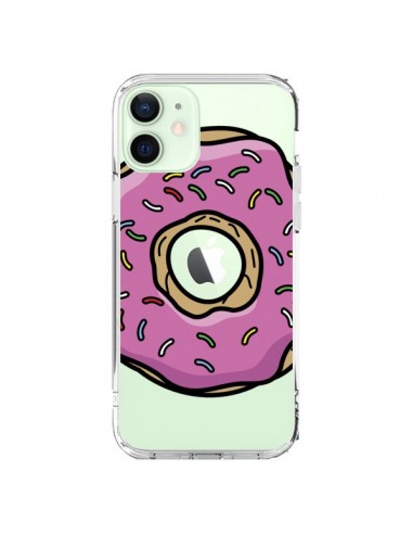 Coque iPhone 12 Mini Donuts Rose Transparente - Yohan B.
