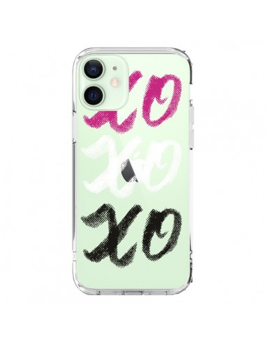 Coque iPhone 12 Mini XoXo Rose Blanc Noir Transparente - Yohan B.