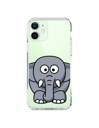 Coque iPhone 12 Mini Elephant Animal Transparente - Yohan B.