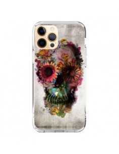 Coque iPhone 12 Pro Max Skull Flower Tête de Mort - Ali...