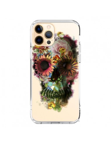 Cover iPhone 12 Pro Max Teschio Fiori Trasparente - Ali Gulec