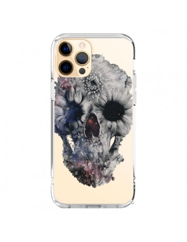 Coque iPhone 12 Pro Max Floral Skull Tête de Mort Transparente - Ali Gulec