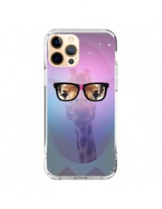 Cover iPhone 12 Pro Max Giraffa Nerd con Occhiali -...