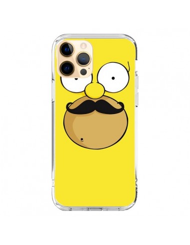 Coque iPhone 12 Pro Max Homer Movember Moustache Simpsons - Bertrand Carriere