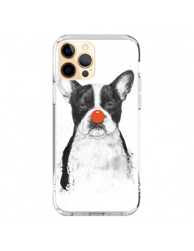 Coque iPhone 12 Pro Max Clown Bulldog Chien Dog - Balazs Solti