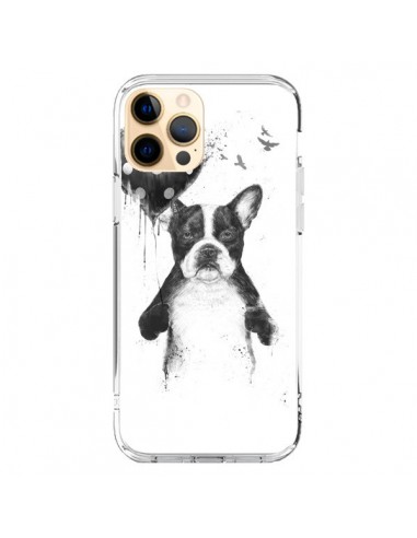 Coque iPhone 12 Pro Max Lover Bulldog Chien Dog My Heart Goes Boom - Balazs Solti