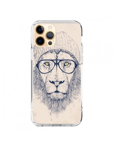 Coque iPhone 12 Pro Max Cool Lion Lunettes - Balazs Solti