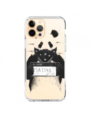 Cover iPhone 12 Pro Max Panda Cattivo Trasparente - Balazs Solti