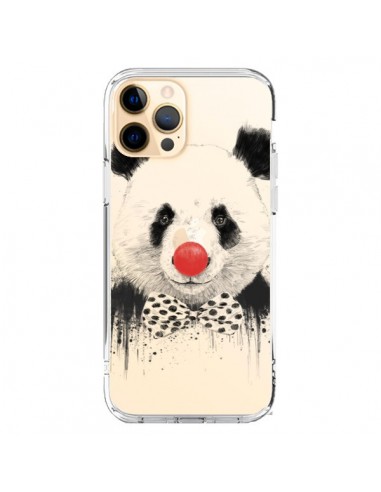 Coque iPhone 12 Pro Max Clown Panda Transparente - Balazs Solti