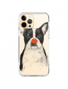 iPhone 12 Pro Max Case Clown Bulldog Dog Clear - Balazs...